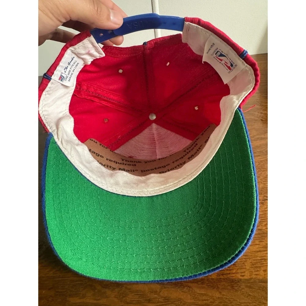 Vintage Philadelphia 76ers Hat Cap Snap Back Mens One‎ Size Red NBA Basketball